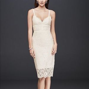 Ivory lace midi dress
